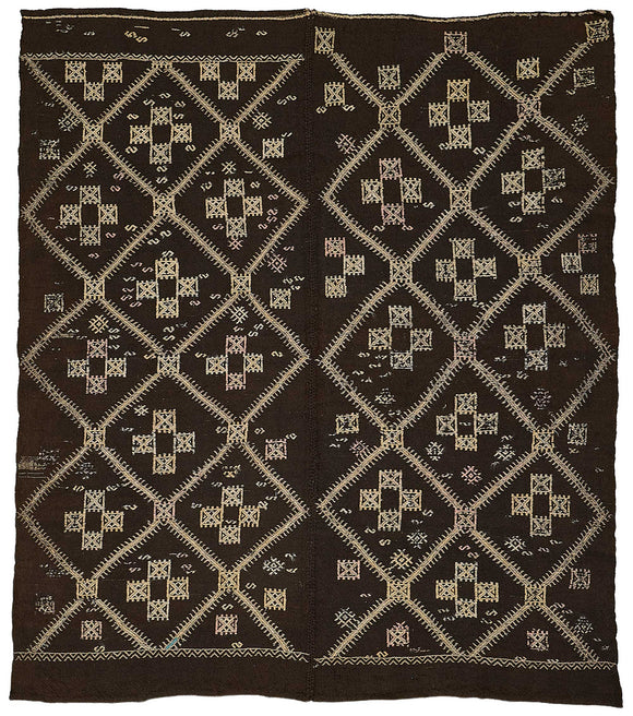 6x7 Vintage Turkish Goat Hair Kilim Rug - 51266