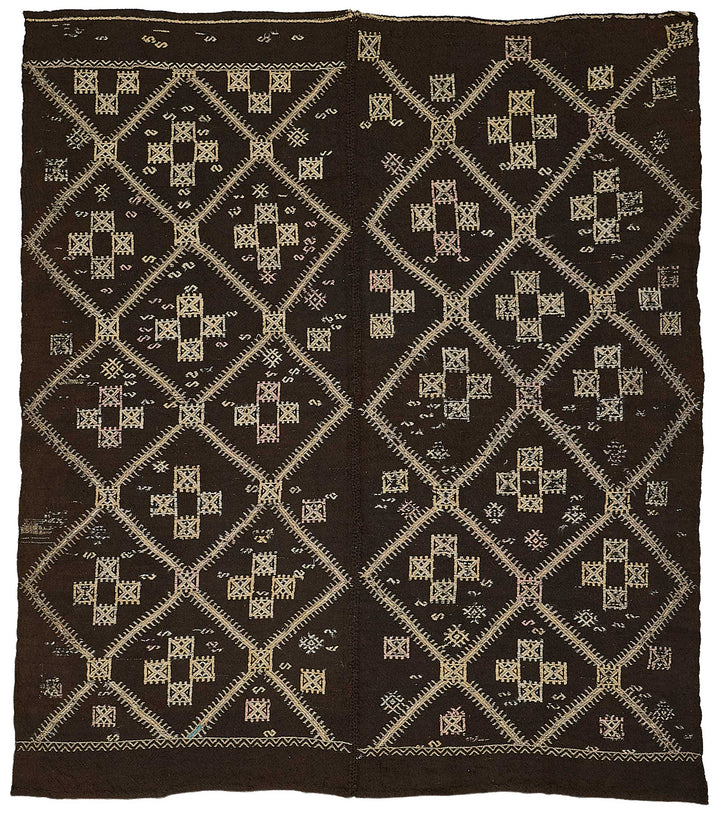 6x7 Vintage Turkish Goat Hair Kilim Rug - 51266