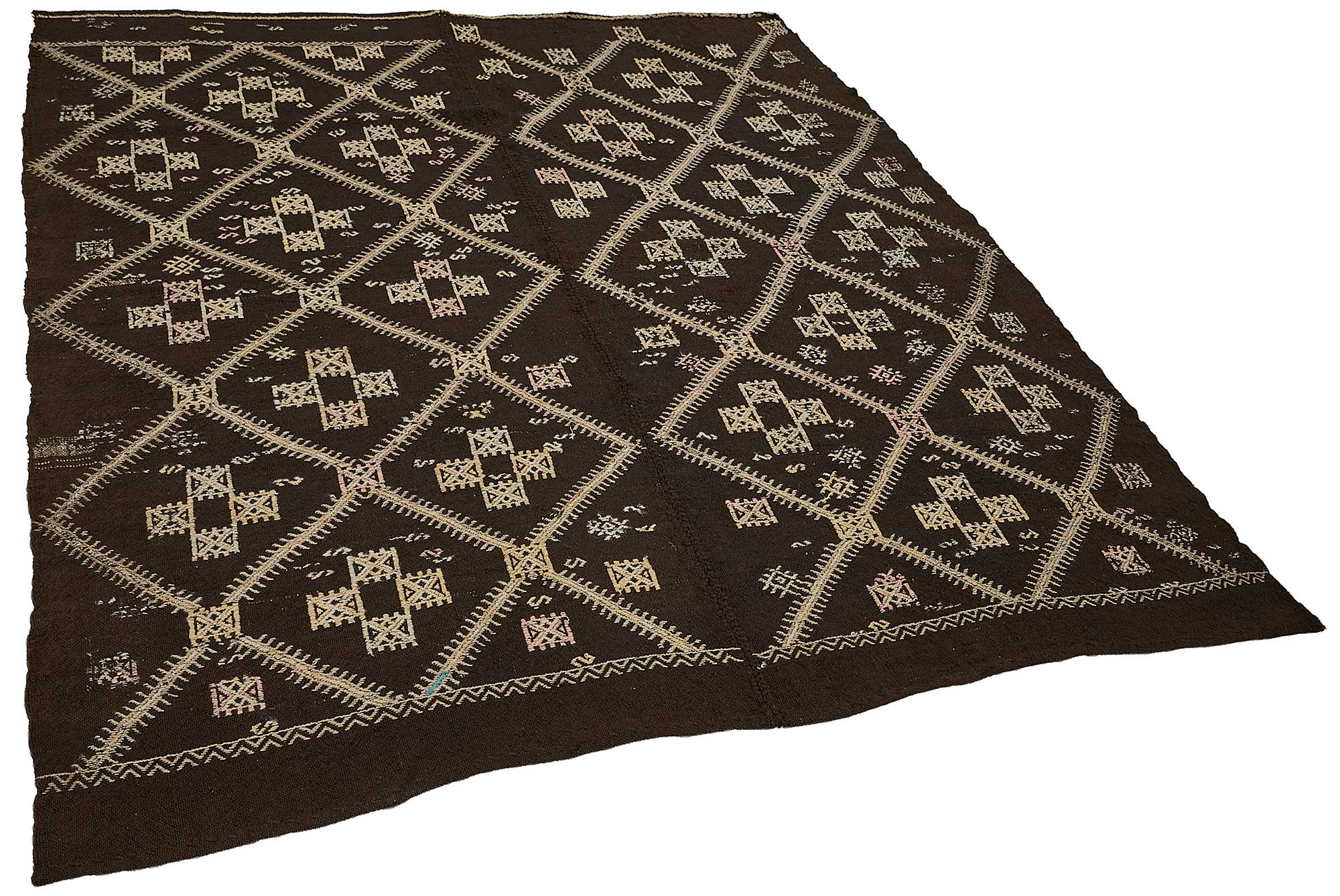 6x7 Vintage Turkish Goat Hair Kilim Rug - 51266