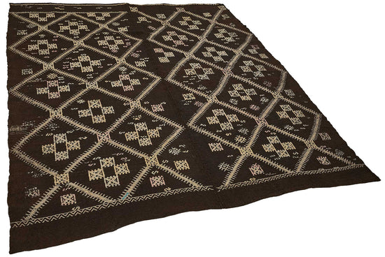 6x7 Vintage Turkish Goat Hair Kilim Rug - 51266