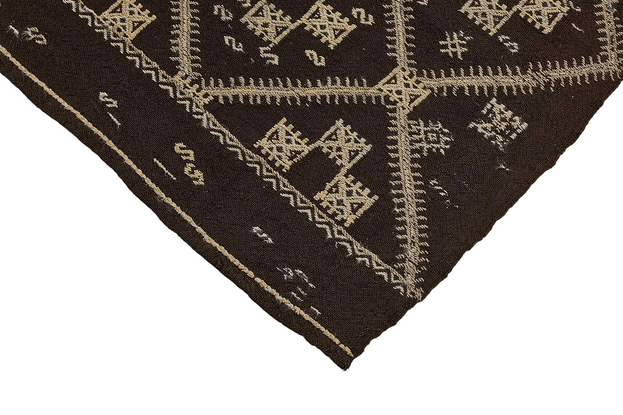6x7 Vintage Turkish Goat Hair Kilim Rug - 51266