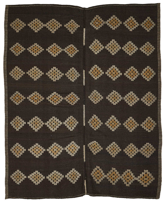8x10 Vintage Turkish Goat Hair Kilim Rug - 51268