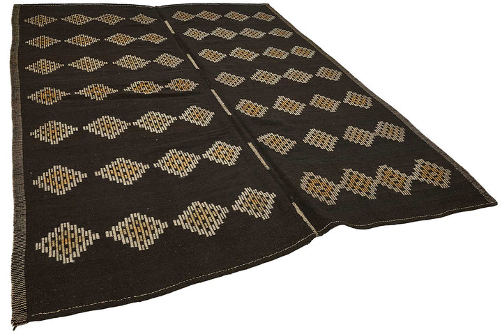 8x10 Vintage Turkish Goat Hair Kilim Rug - 51268