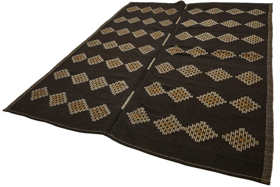 8x10 Vintage Turkish Goat Hair Kilim Rug - 51268