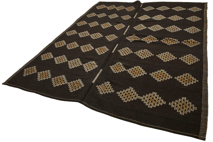 8x10 Vintage Turkish Goat Hair Kilim Rug - 51268