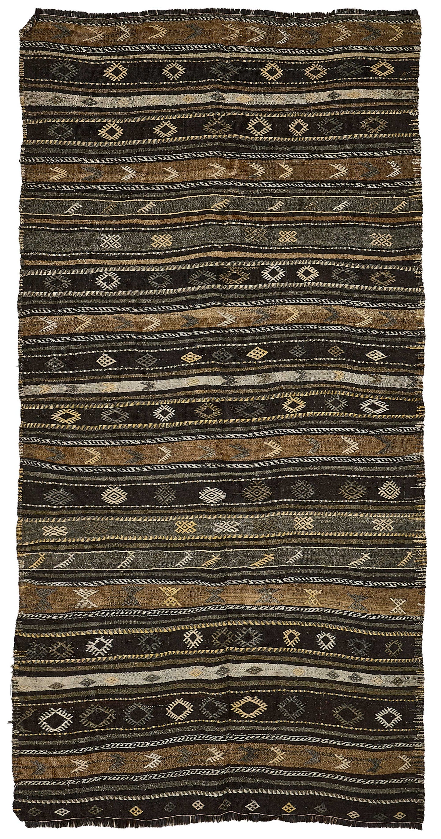 6x11 Vintage Turkish Goat Hair Kilim Rug - 51269