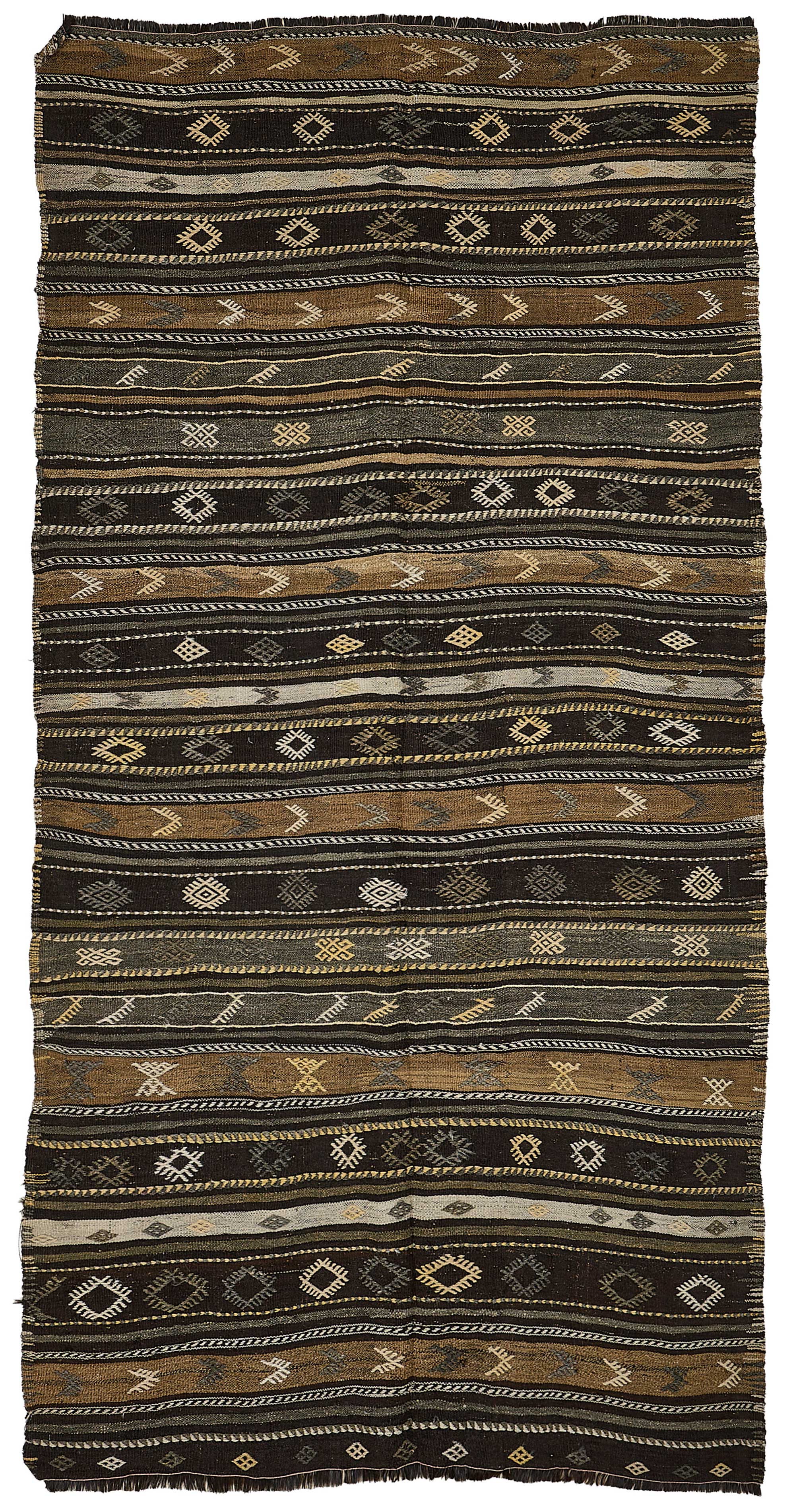 6x11 Vintage Turkish Goat Hair Kilim Rug - 51269