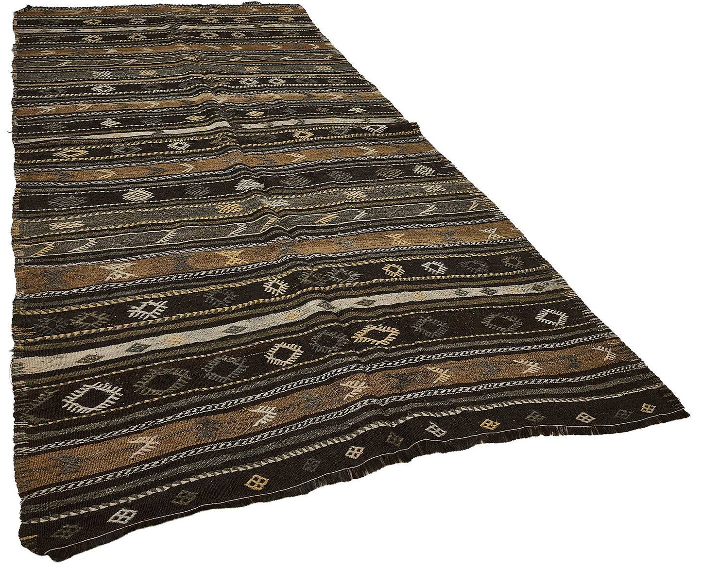 6x11 Vintage Turkish Goat Hair Kilim Rug - 51269