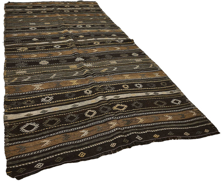 6x11 Vintage Turkish Goat Hair Kilim Rug - 51269