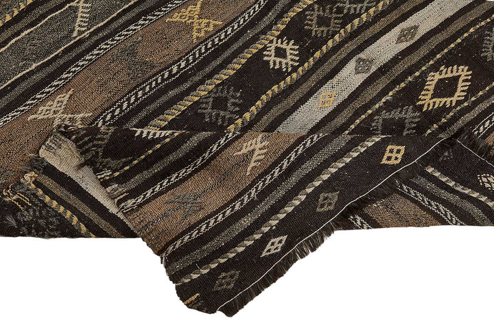 6x11 Vintage Turkish Goat Hair Kilim Rug - 51269