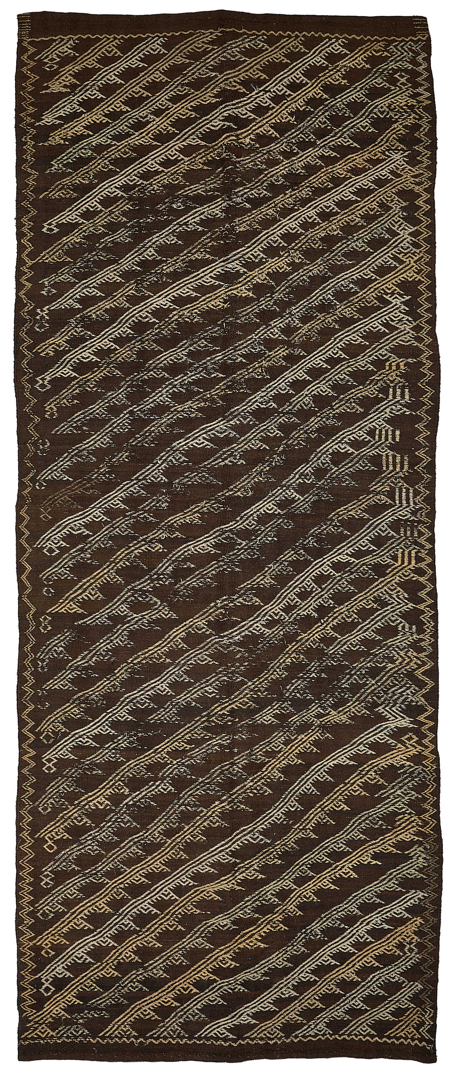5x13 Vintage Turkish Goat Hair Kilim Rug - 51270