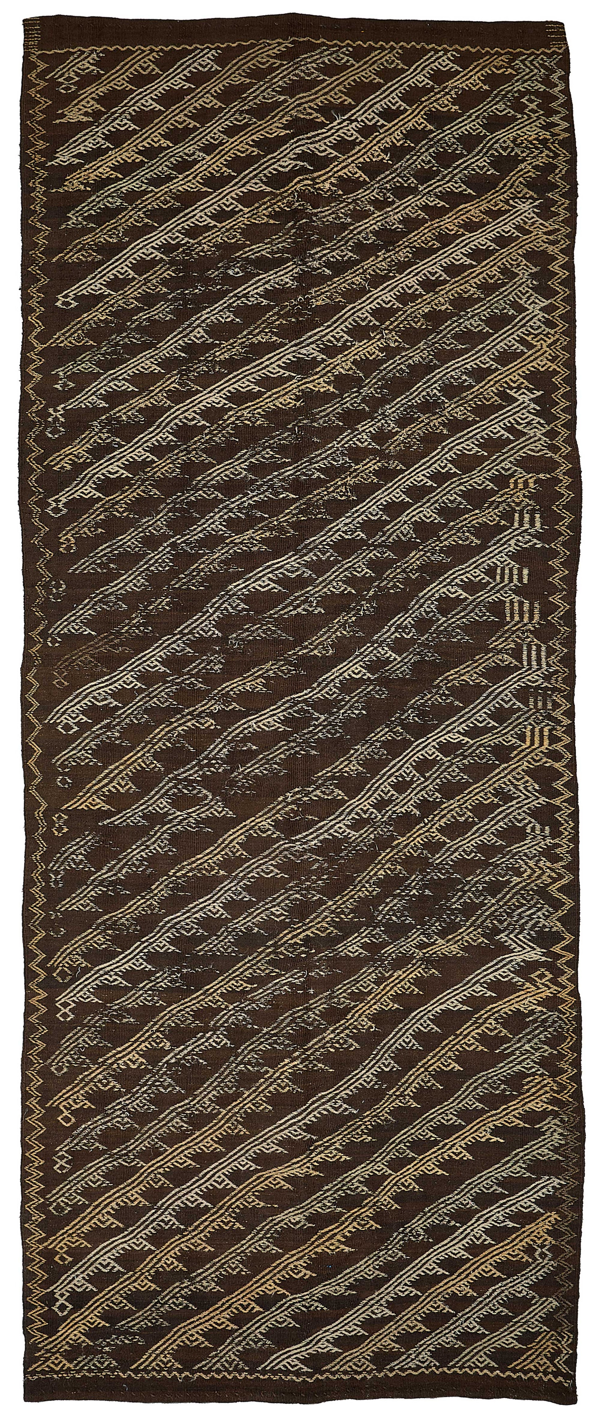 5x13 Vintage Turkish Goat Hair Kilim Rug - 51270