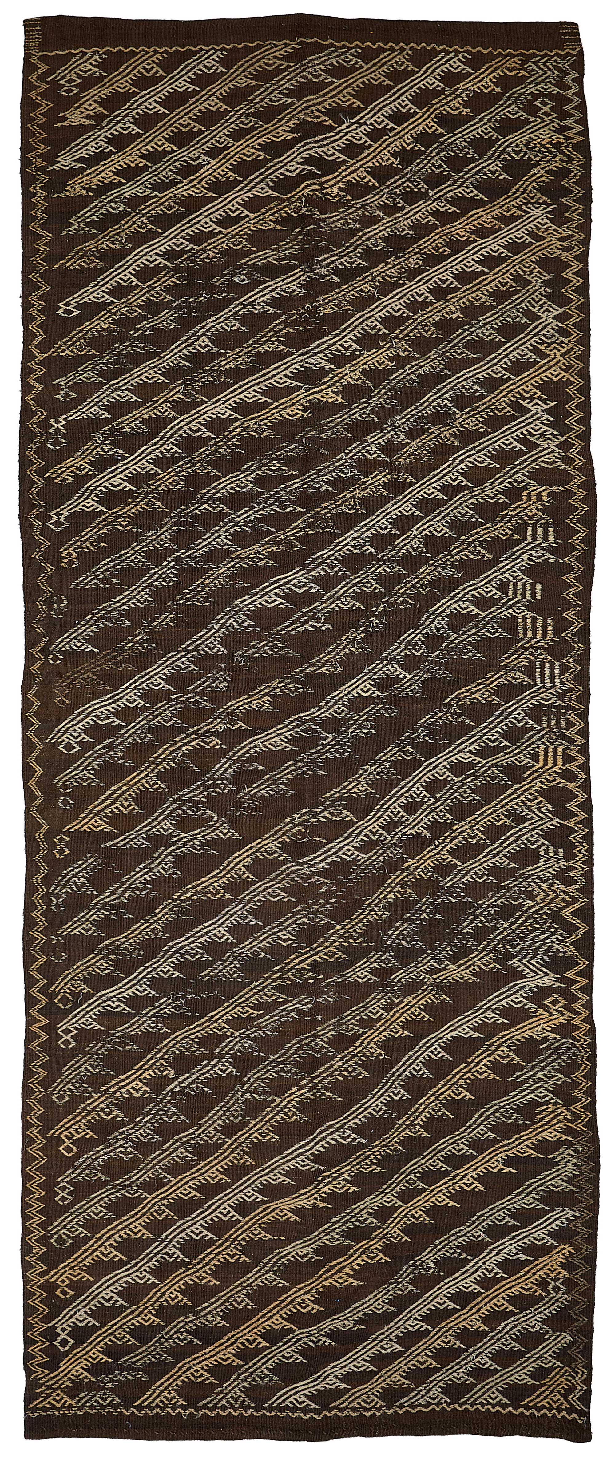 5x13 Vintage Turkish Goat Hair Kilim Rug - 51270