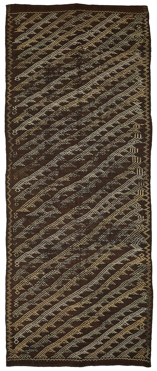 5x13 Vintage Turkish Goat Hair Kilim Rug - 51270