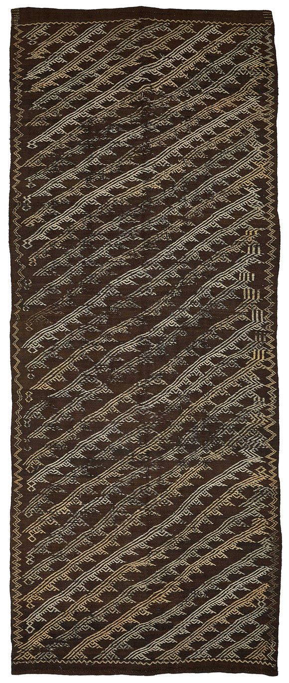 5x13 Vintage Turkish Goat Hair Kilim Rug - 51270