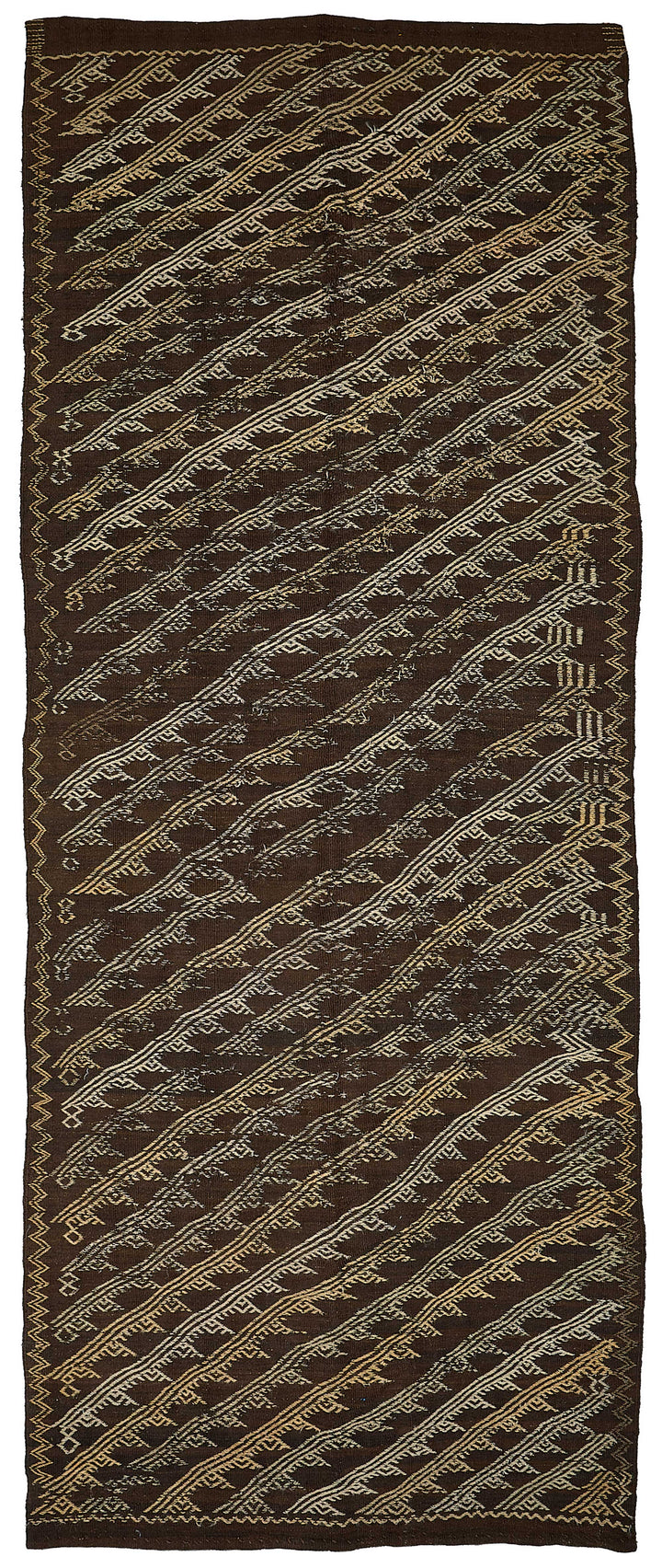 5x13 Vintage Turkish Goat Hair Kilim Rug - 51270