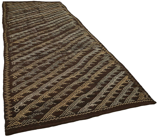 5x13 Vintage Turkish Goat Hair Kilim Rug - 51270