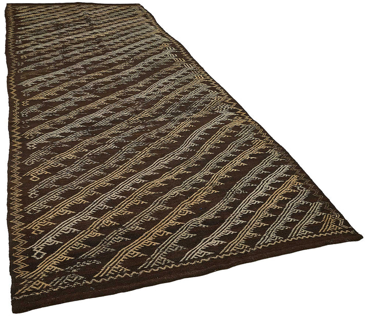 5x13 Vintage Turkish Goat Hair Kilim Rug - 51270
