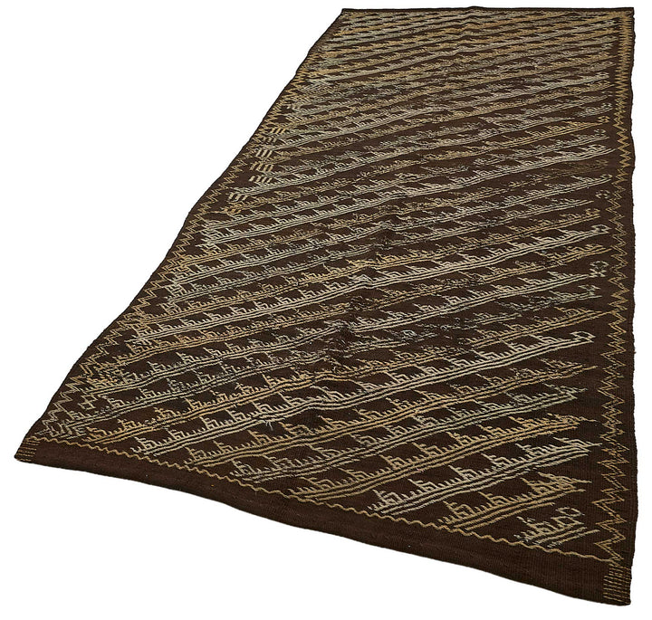 5x13 Vintage Turkish Goat Hair Kilim Rug - 51270