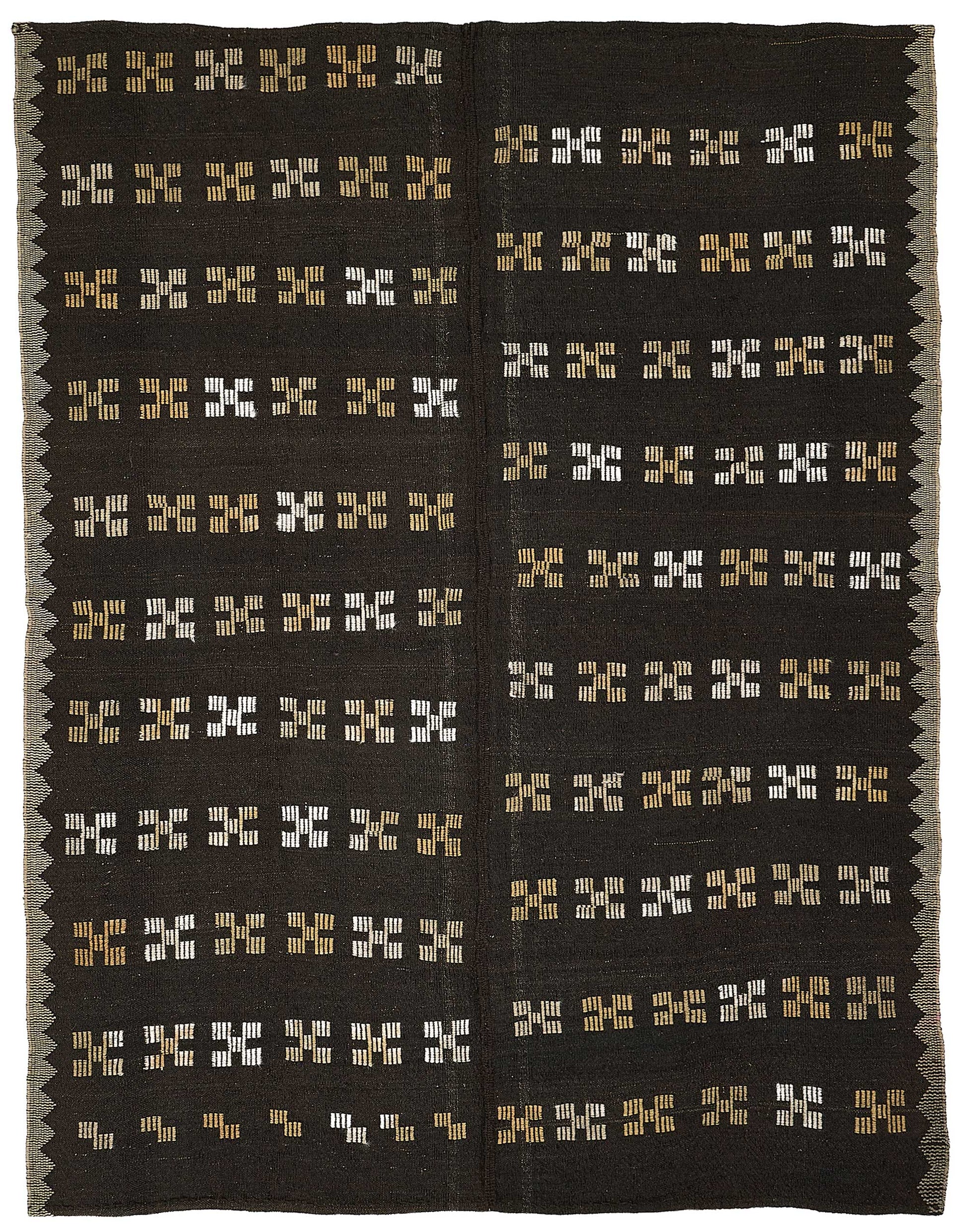 7x9 Vintage Turkish Goat Hair Kilim Rug - 51271