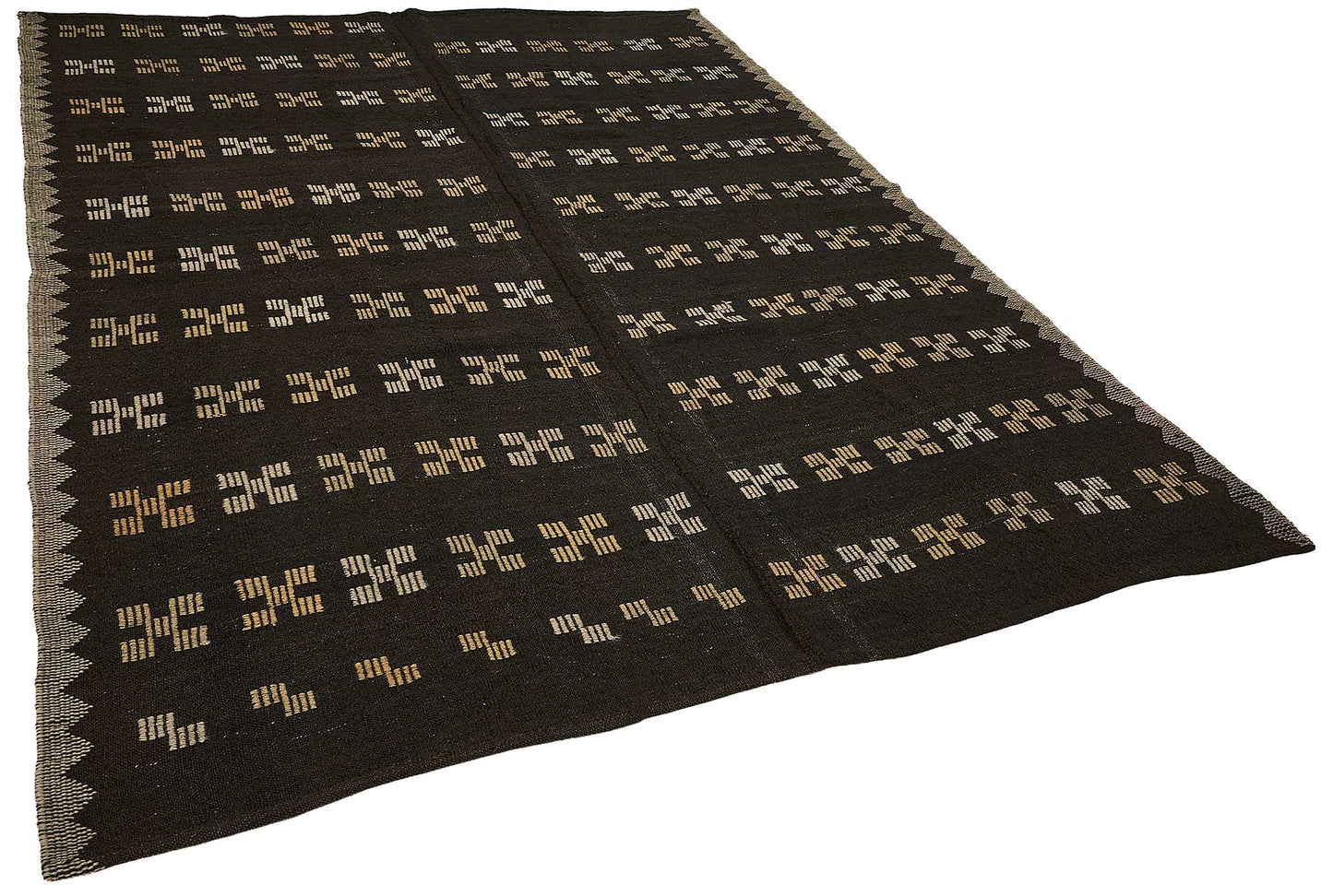 7x9 Vintage Turkish Goat Hair Kilim Rug - 51271