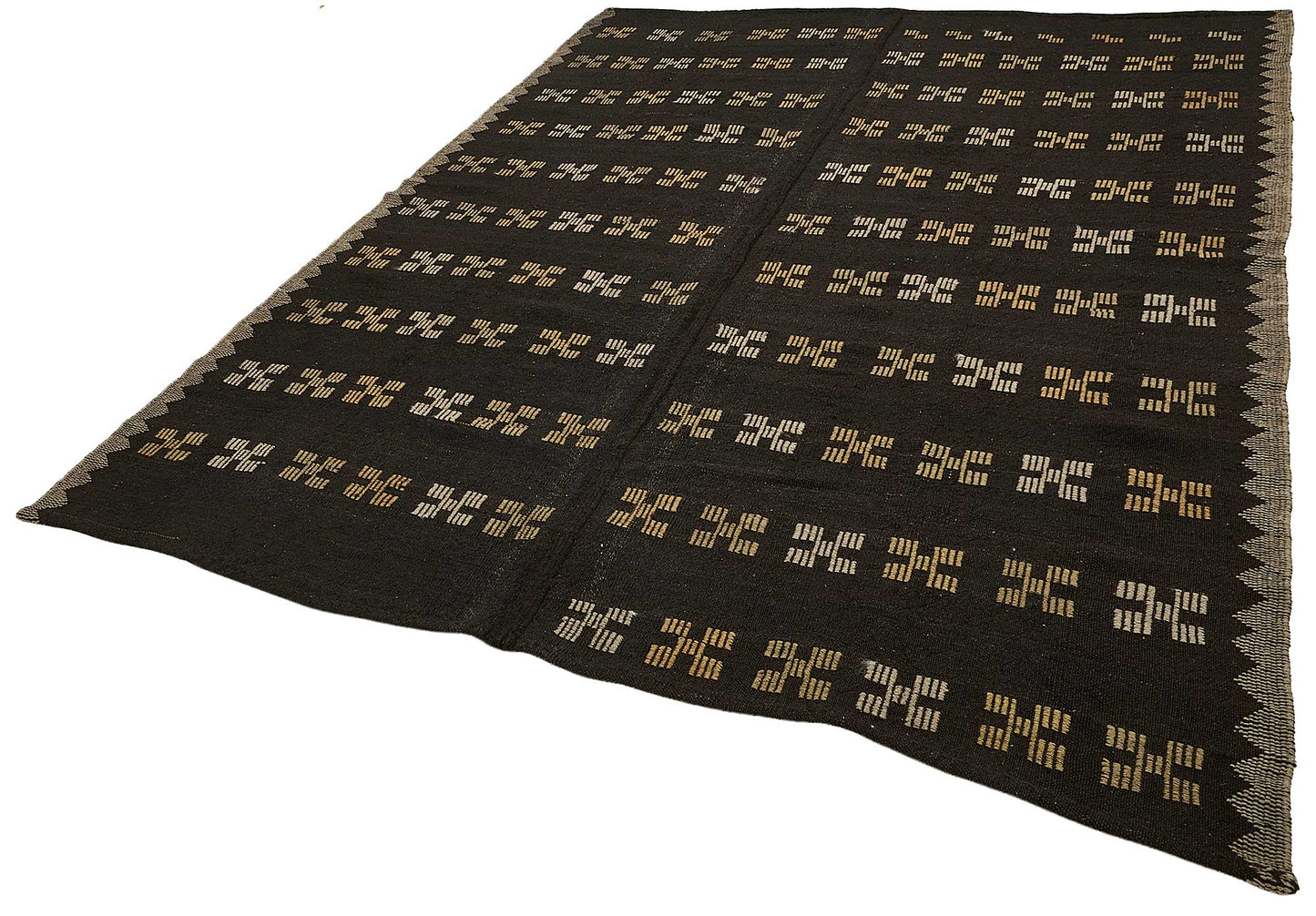 7x9 Vintage Turkish Goat Hair Kilim Rug - 51271