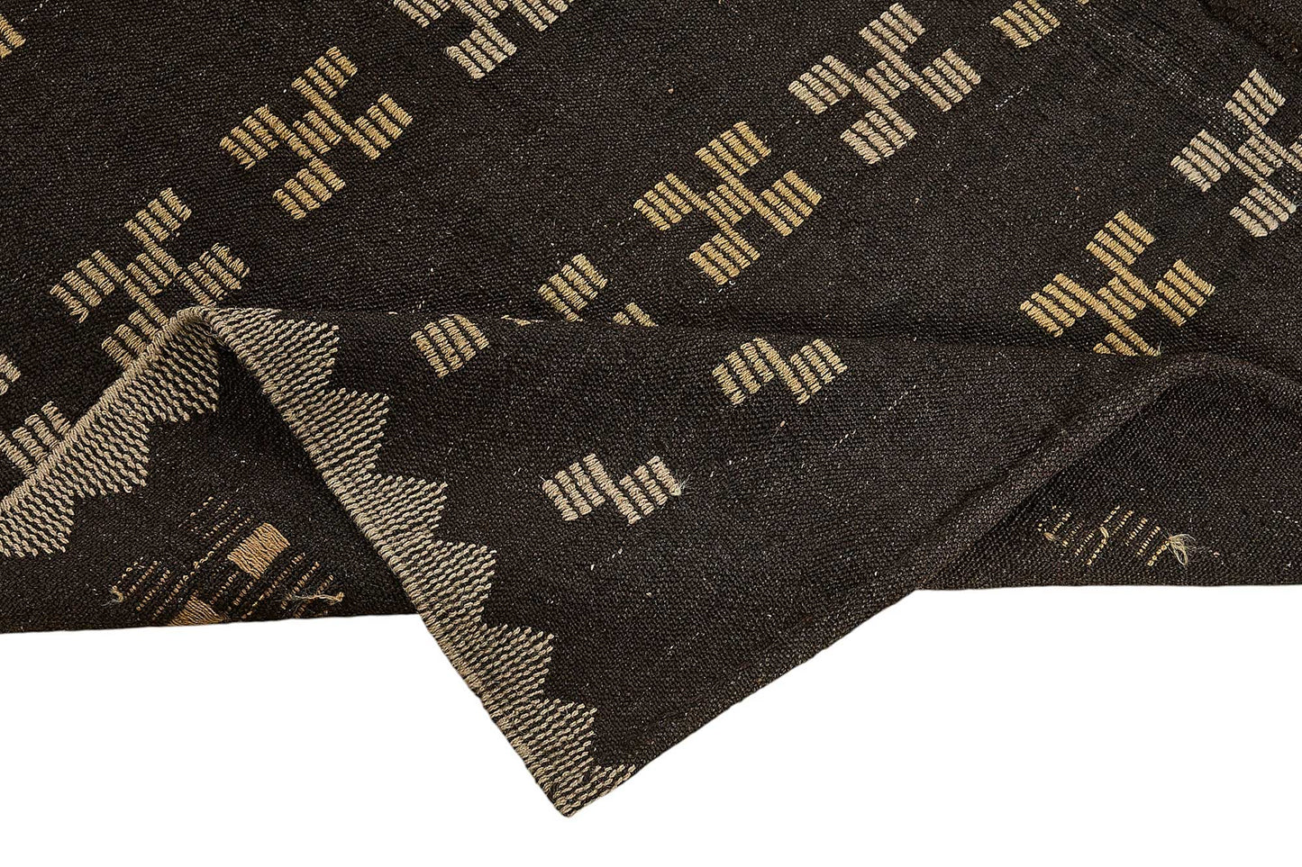 7x9 Vintage Turkish Goat Hair Kilim Rug - 51271