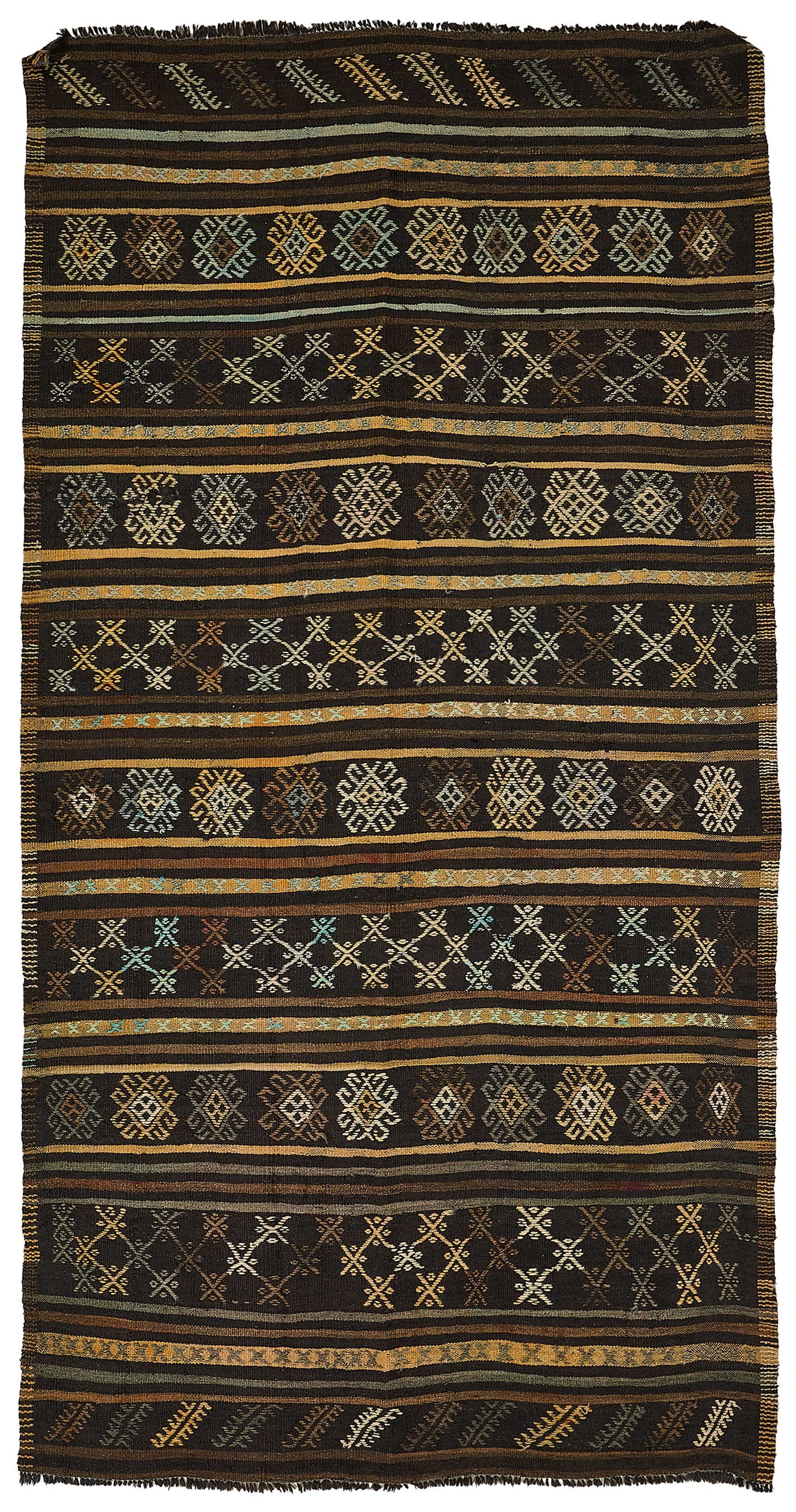 6x11 Vintage Turkish Goat Hair Kilim Rug - 51272