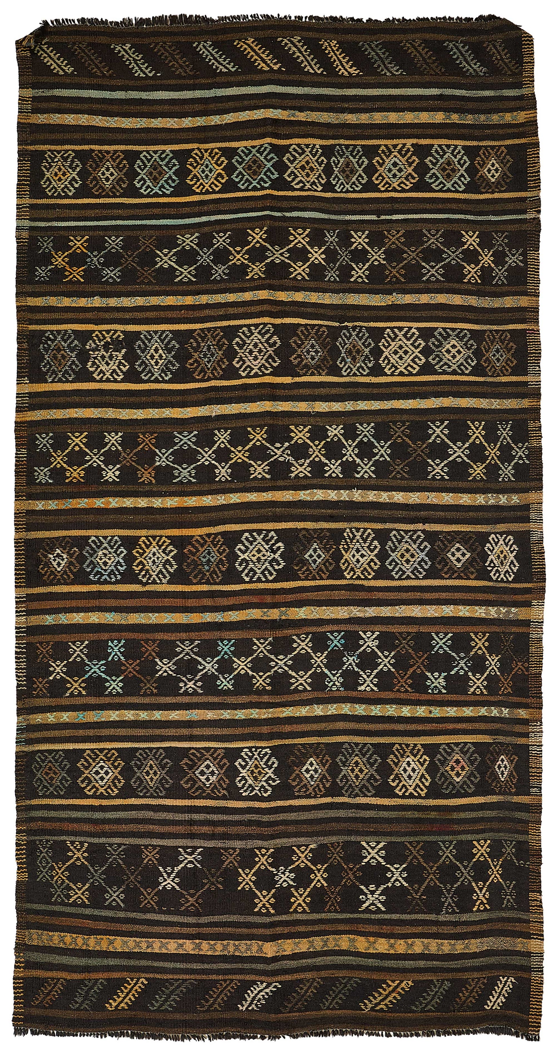 6x11 Vintage Turkish Goat Hair Kilim Rug - 51272
