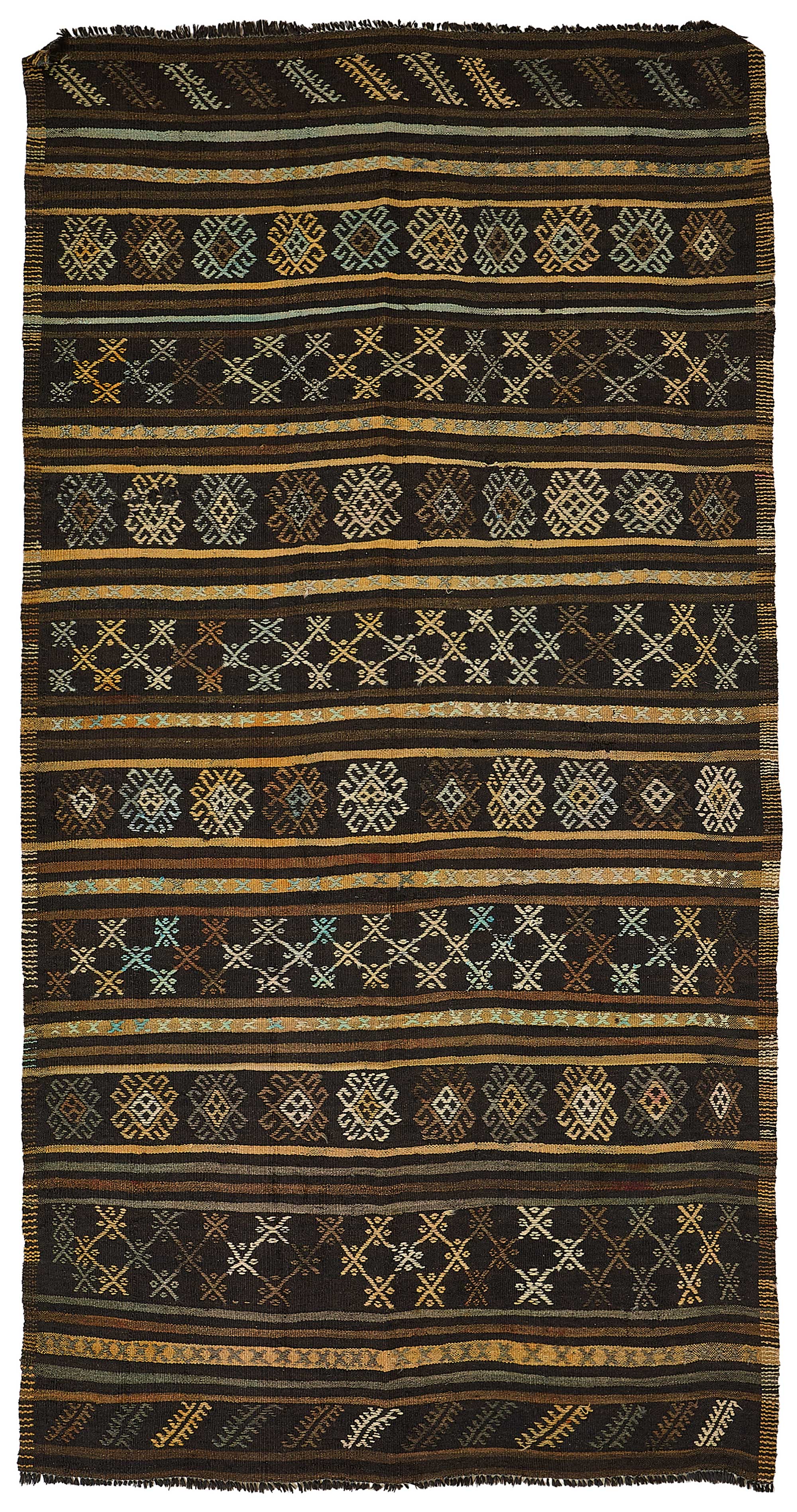 6x11 Vintage Turkish Goat Hair Kilim Rug - 51272