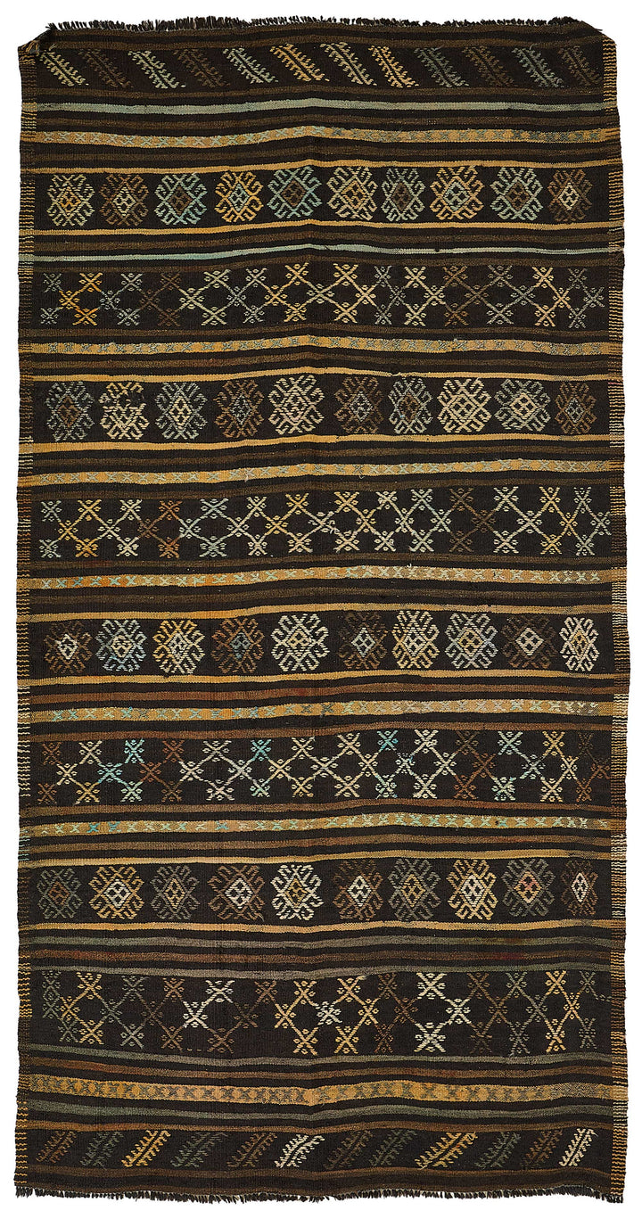 6x11 Vintage Turkish Goat Hair Kilim Rug - 51272