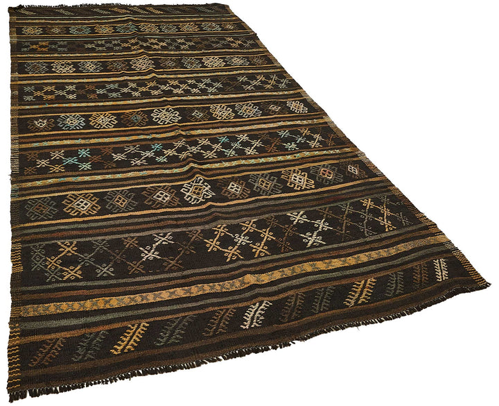 6x11 Vintage Turkish Goat Hair Kilim Rug - 51272