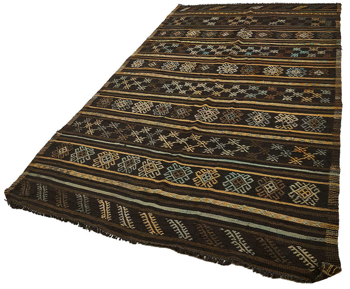 6x11 Vintage Turkish Goat Hair Kilim Rug - 51272