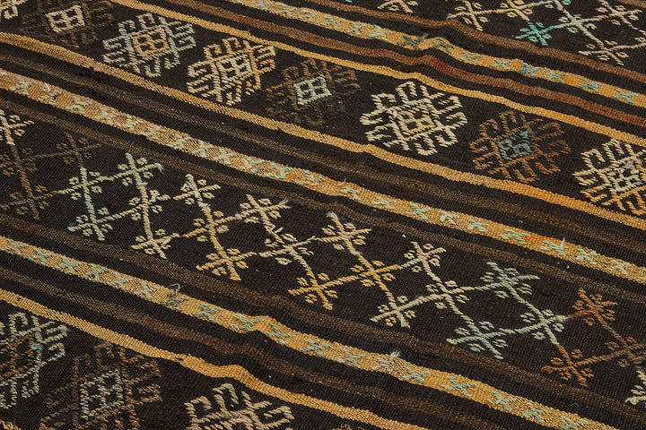 6x11 Vintage Turkish Goat Hair Kilim Rug - 51272
