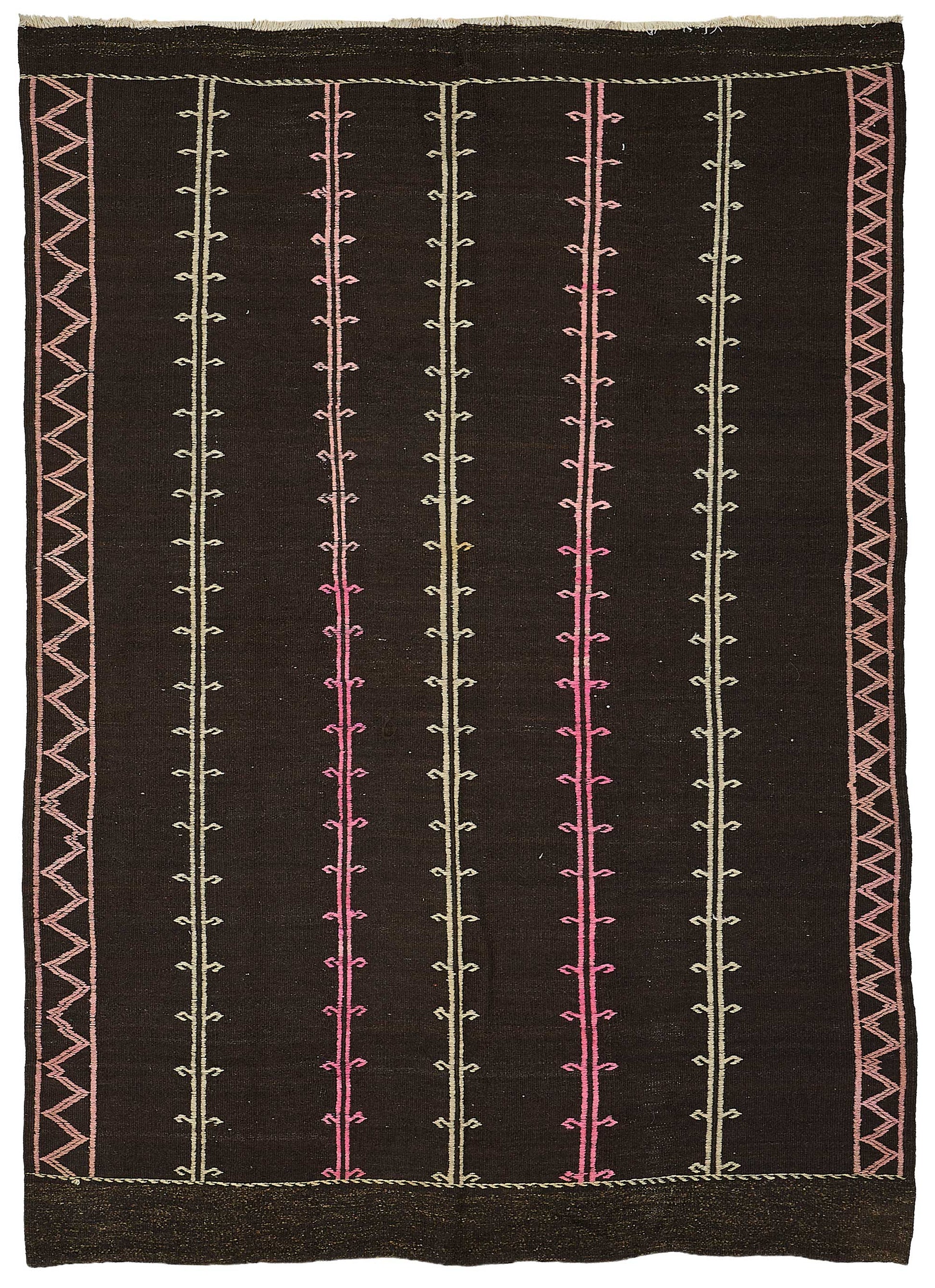 6x9 Vintage Turkish Goat Hair Kilim Rug - 51273