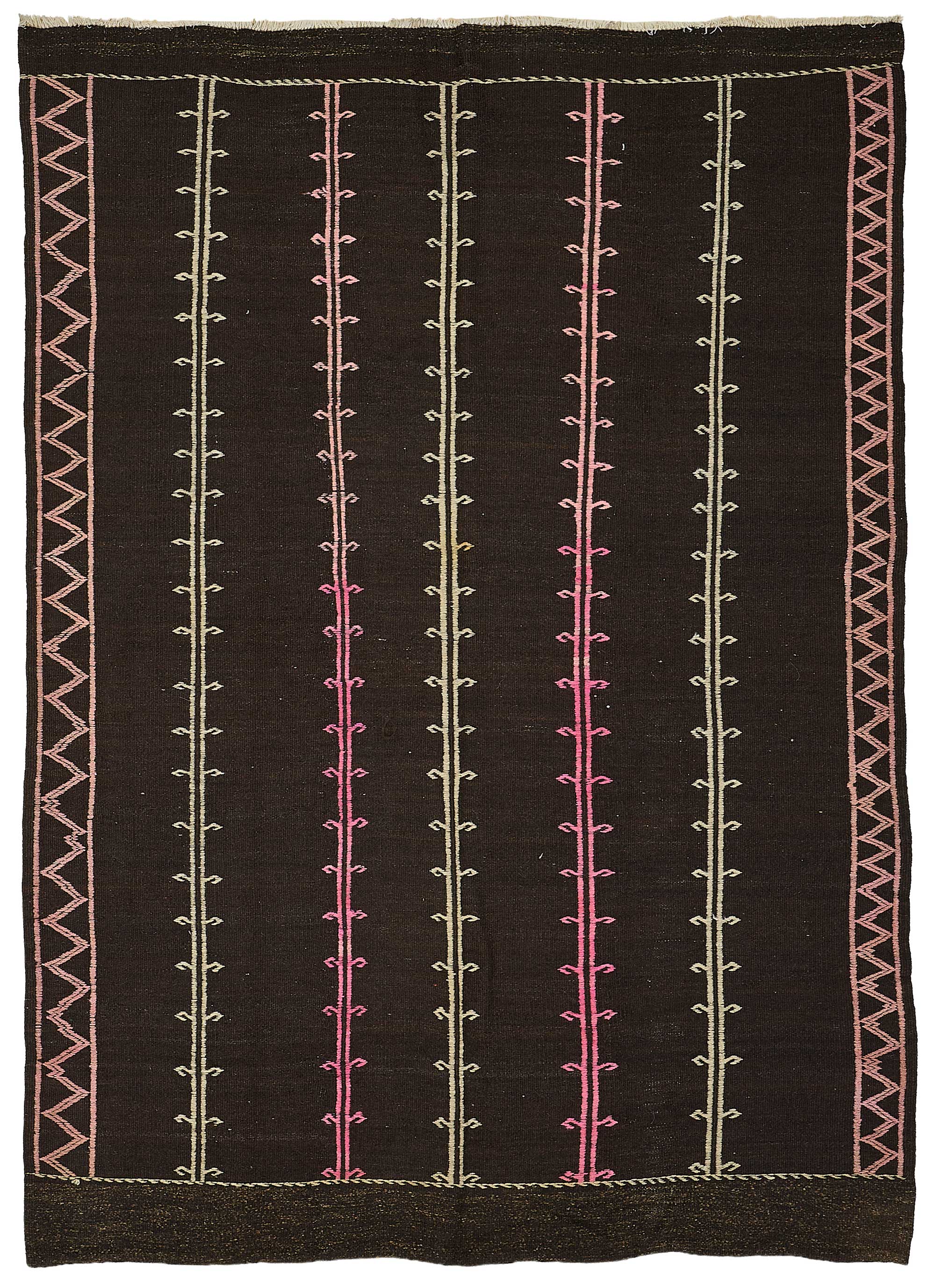 6x9 Vintage Turkish Goat Hair Kilim Rug - 51273