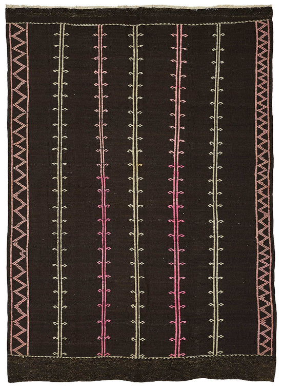 6x9 Vintage Turkish Goat Hair Kilim Rug - 51273