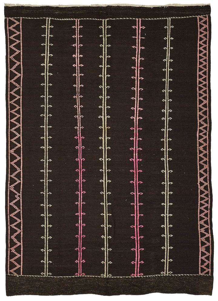 6x9 Vintage Turkish Goat Hair Kilim Rug - 51273