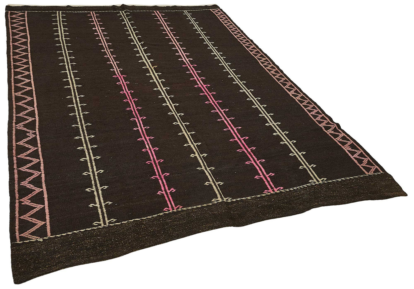 6x9 Vintage Turkish Goat Hair Kilim Rug - 51273