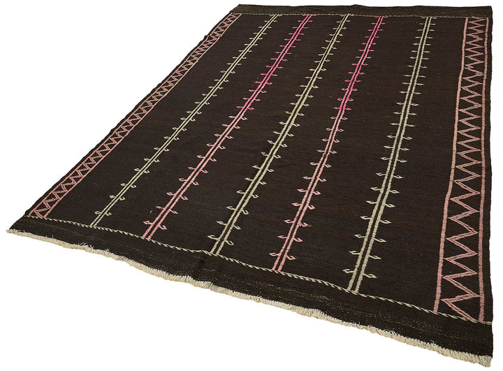 6x9 Vintage Turkish Goat Hair Kilim Rug - 51273