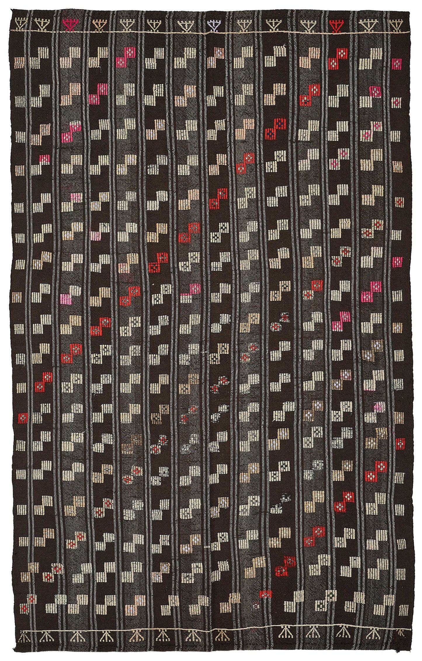 6x9 Vintage Turkish Goat Hair Kilim Rug - 51274