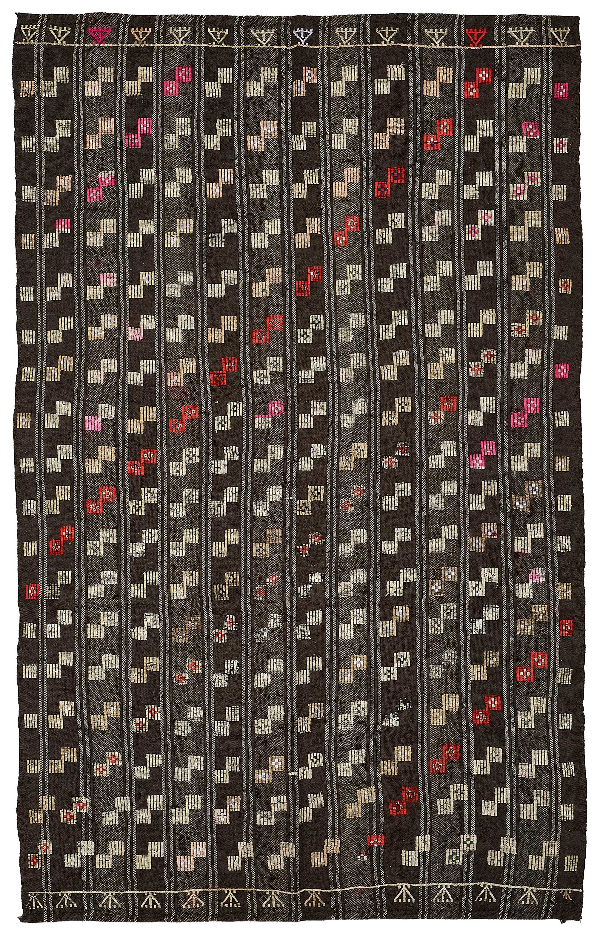 6x9 Vintage Turkish Goat Hair Kilim Rug - 51274
