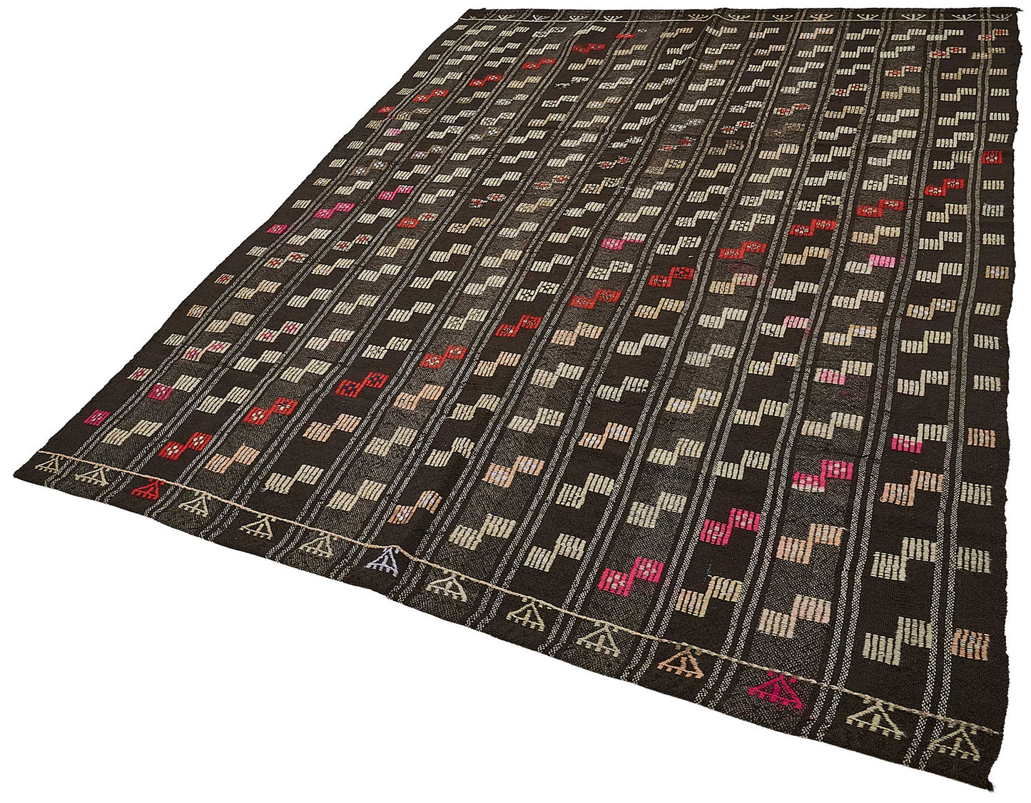 6x9 Vintage Turkish Goat Hair Kilim Rug - 51274