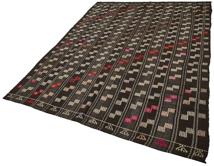 6x9 Vintage Turkish Goat Hair Kilim Rug - 51274