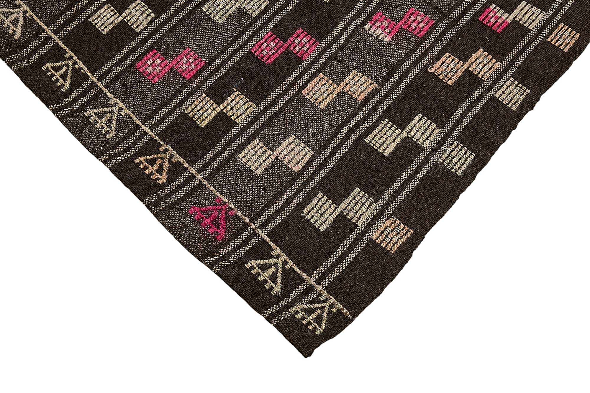 6x9 Vintage Turkish Goat Hair Kilim Rug - 51274