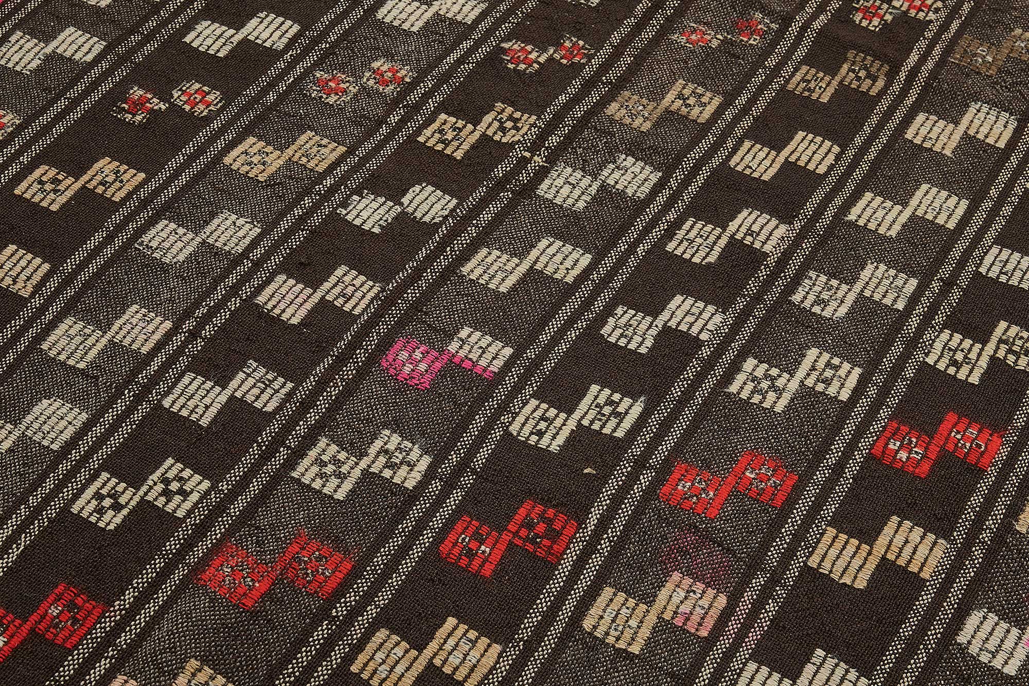 6x9 Vintage Turkish Goat Hair Kilim Rug - 51274