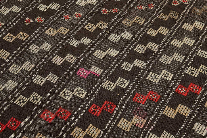 6x9 Vintage Turkish Goat Hair Kilim Rug - 51274