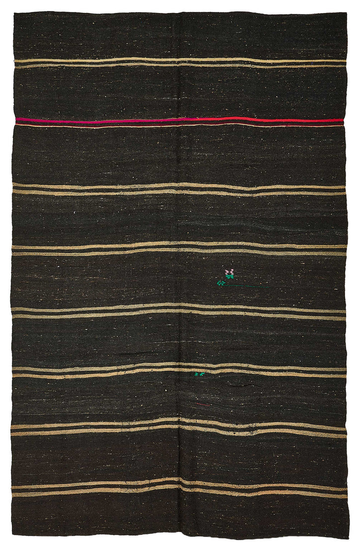 7x11 Vintage Turkish Goat Hair Kilim Rug - 51275