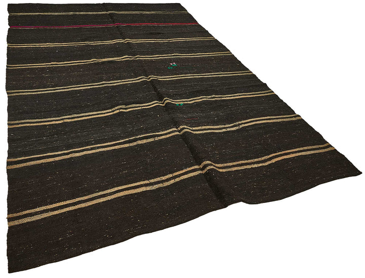 7x11 Vintage Turkish Goat Hair Kilim Rug - 51275