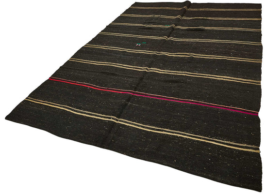 7x11 Vintage Turkish Goat Hair Kilim Rug - 51275
